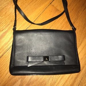 Kate Spade Black Leather Crossbody Clutch